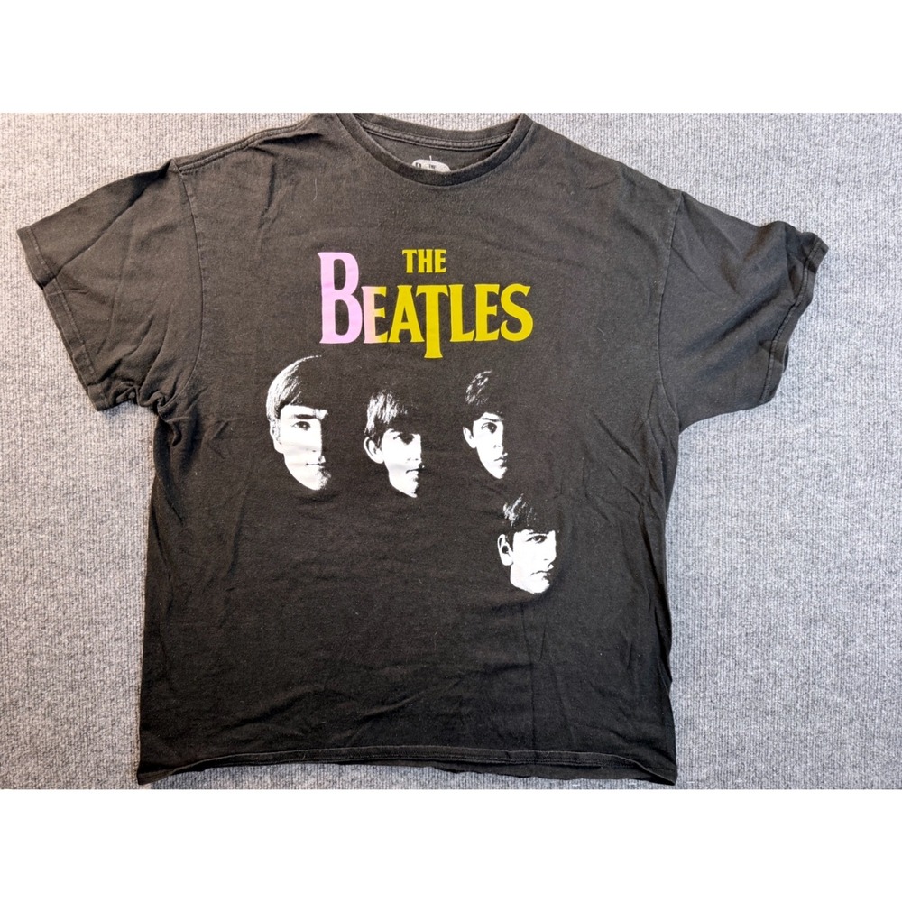 The Beatles Shirt Mens XL Black Cotton Graphic Tee Y2K Band Streetwear Honduras
